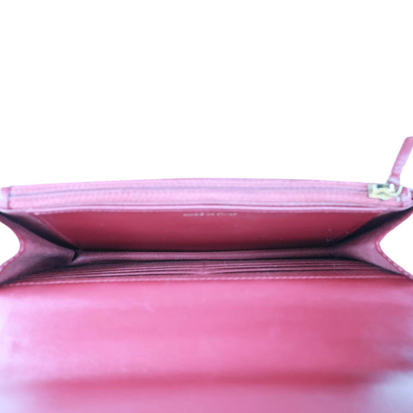 CHANEL Perfect Fit Quilted Calfskin Leather Wallet On Chain Burgundy