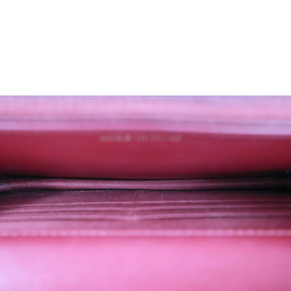 CHANEL Perfect Fit Quilted Calfskin Leather Wallet On Chain Burgundy
