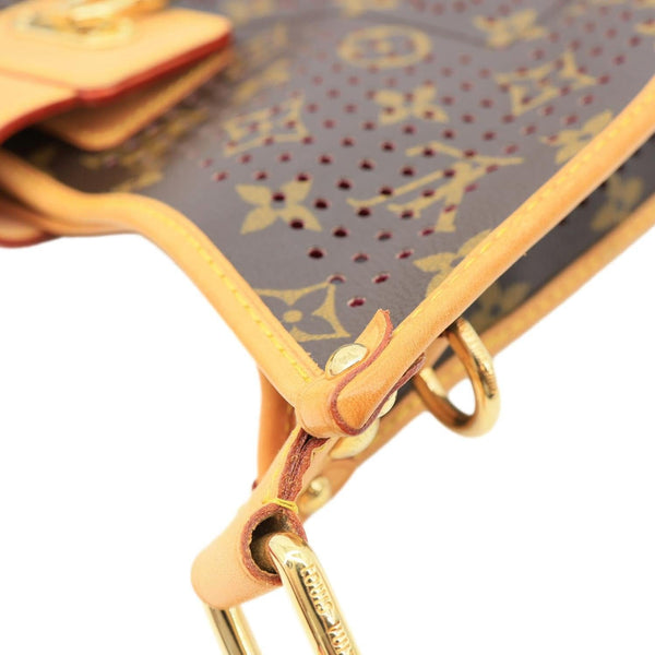 LOUIS VUITTON Perforated Musette Monogram Canvas Crossbody Bag Brown