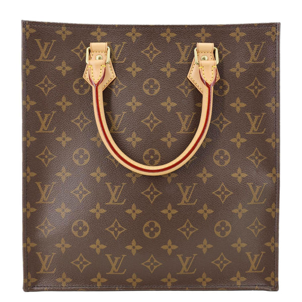 LOUIS VUITTON Sac Plat PM Monogram Canvas Tote Shoulder Bag Brown