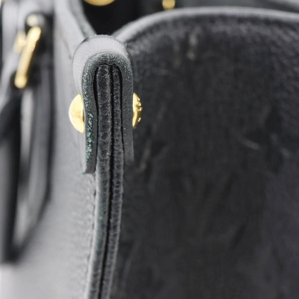 LOUIS VUITTON Onthego PM Giant Monogram Empreinte Leather Shoulder Bag Black