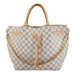 LOUIS VUITTON Girolata Damier Azur Shoulder Bag Rose Ballerine