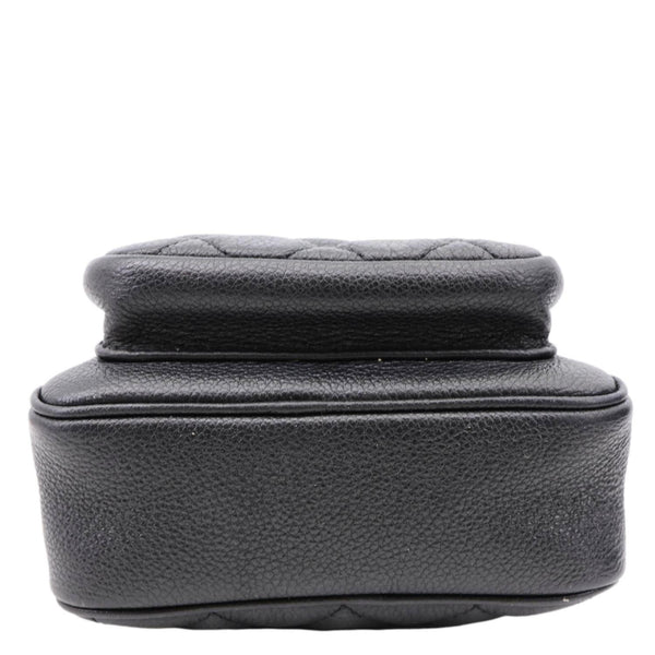 CHANEL Casual Rock Quilted Goatskin Leather Camera Crossbody Bag Black