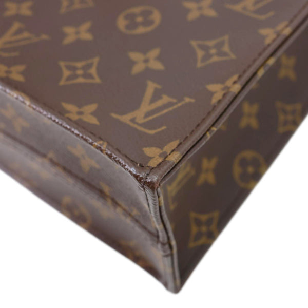 LOUIS VUITTON Sac Plat PM Monogram Canvas Tote Shoulder Bag Brown