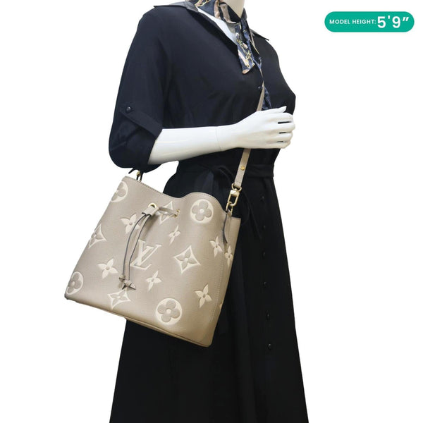 LOUIS VUITTON NeoNoe MM Monogram Empreinte Shoulder Bag Bicolor