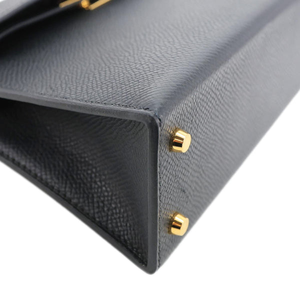 HERMES Kelly 20 Mini Epsom Leather Crossbody Bag Black