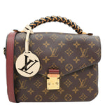 LOUIS VUITTON Braided Metis Pochette Monogram Canvas Crossbody Bag Brown