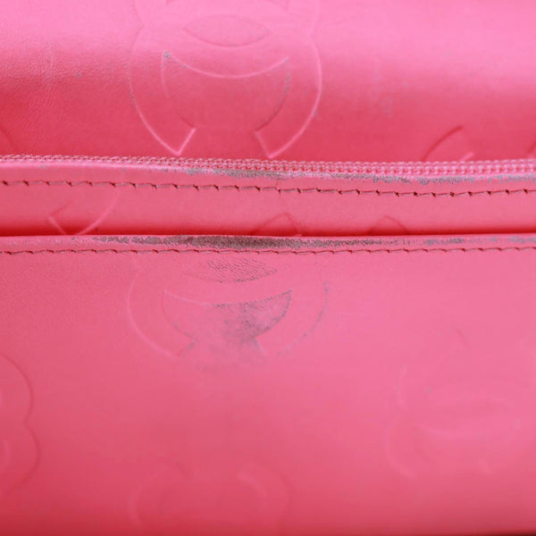 CHANEL Cambon Yen Leather Long Bifold Wallet Black