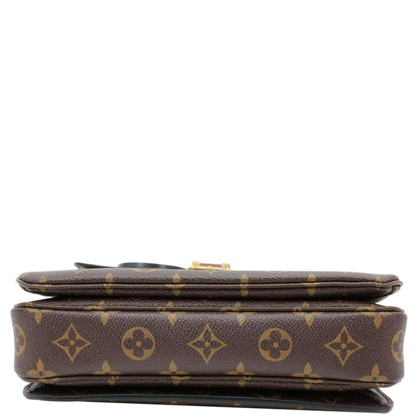 LOUIS VUITTON Braided Metis Pochette Monogram Canvas Crossbody Bag Brown