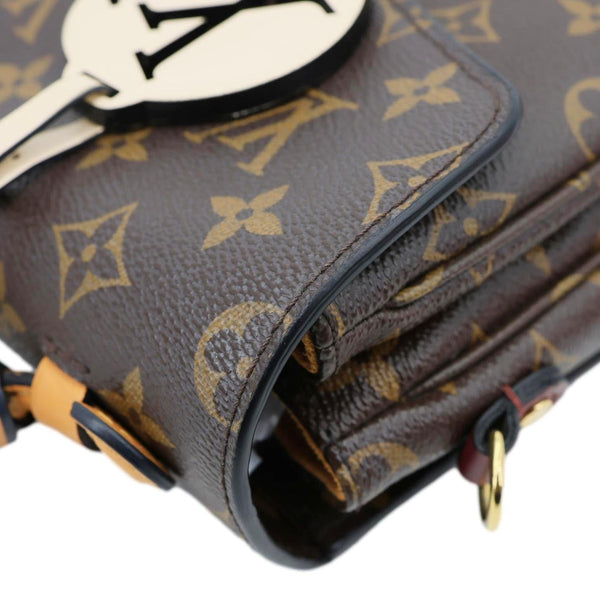 LOUIS VUITTON Braided Metis Pochette Monogram Canvas Crossbody Bag Brown