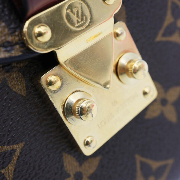 LOUIS VUITTON Braided Metis Pochette Monogram Canvas Crossbody Bag Brown