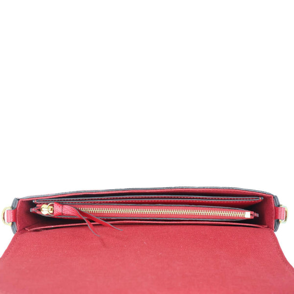 LOUIS VUITTON Felicie Pochette Monogram Empreinte Crossbody Bag Red