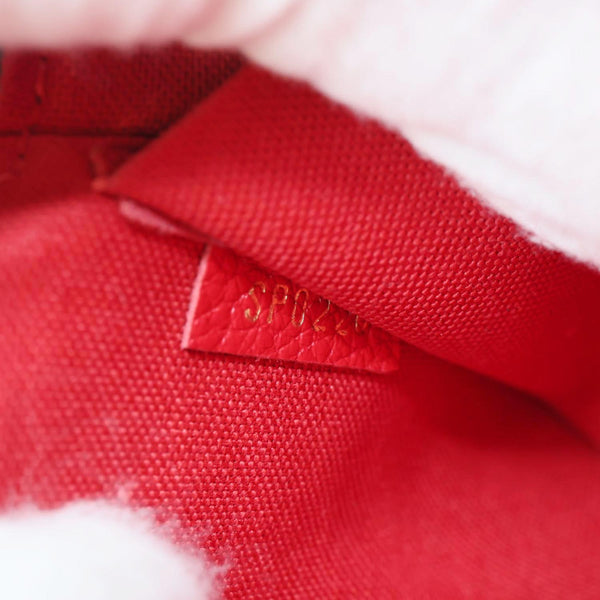 LOUIS VUITTON Felicie Pochette Monogram Empreinte Crossbody Bag Red