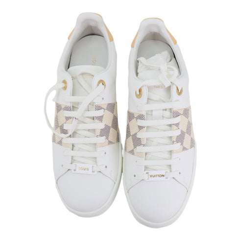 LOUIS VUITTON Frontrow Damier Azur Sneakers White Size 37