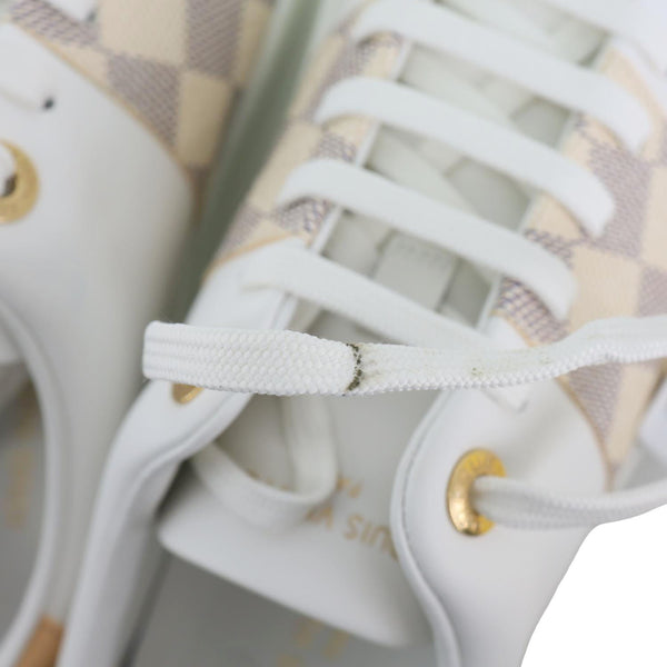 LOUIS VUITTON Frontrow Damier Azur Sneakers White Size 37