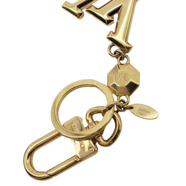 LOUIS VUITTON  LV Facettes Metal Bag Charm Key Holder Gold