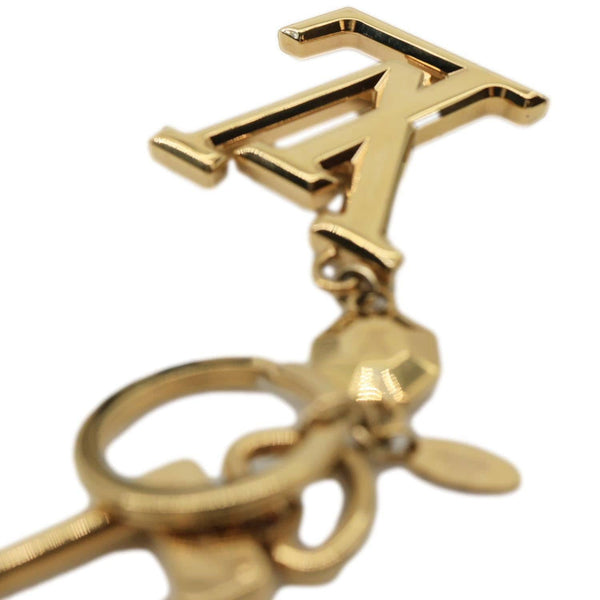 LOUIS VUITTON  LV Facettes Metal Bag Charm Key Holder Gold