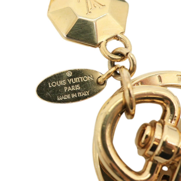 LOUIS VUITTON  LV Facettes Metal Bag Charm Key Holder Gold
