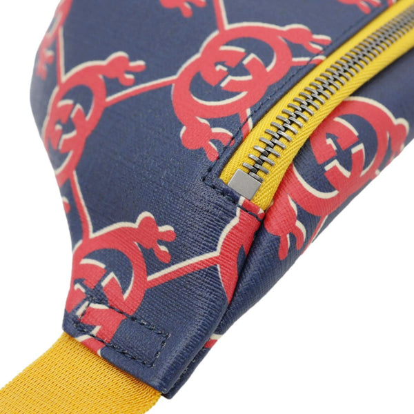 GUCCI Children's Interlocking G Snail Print Canvas Bumbag Blue 502095