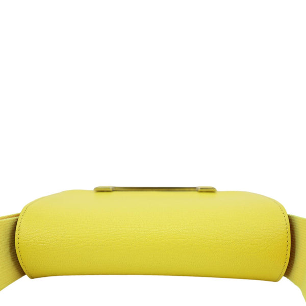 HERMES Mysore Geta Goatskin Leather Shoulder Bag Lime