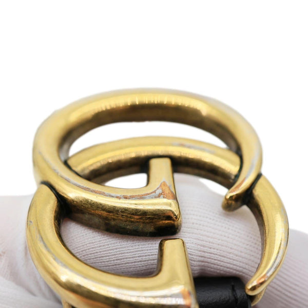 GUCCI Marmont GG Supreme Leather Belt Beige 625839 Size 95/38 625839