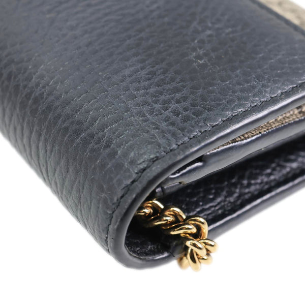 GUCCI Marmont GG Supreme Canvas Wallet On Chain Beige 546585