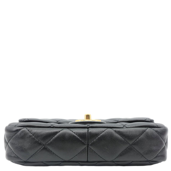 CHANEL CC Funky Town Flap Mini Quilted Lambskin Leather Shoulder Bag Black