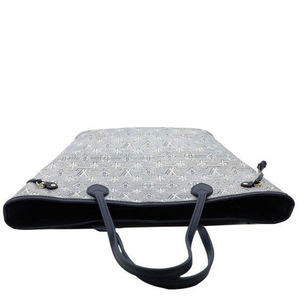 LOUIS VUITTON Neverfull MM Denim Monogram Jacquard  Tote Bag Grey