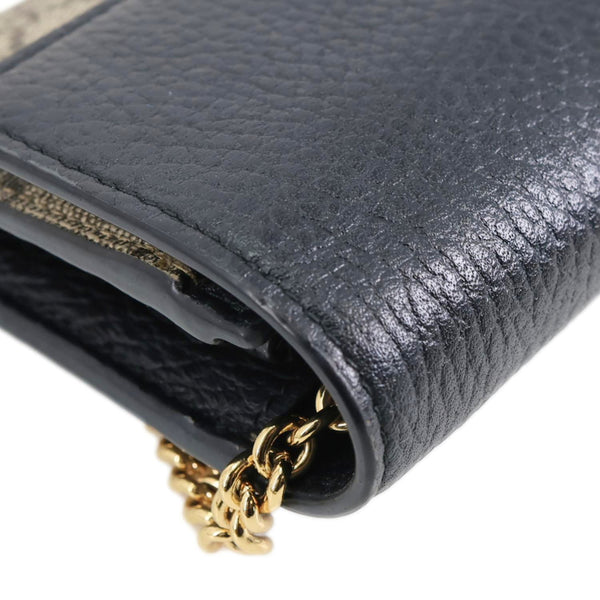 GUCCI Marmont GG Supreme Canvas Wallet On Chain Beige 546585