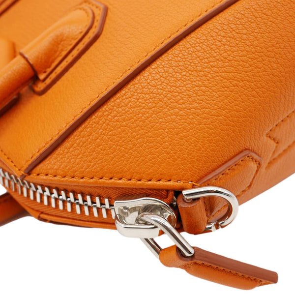 GIVENCHY Antigona Mini Sugar Goatskin Leather Crossbody Bag Orange