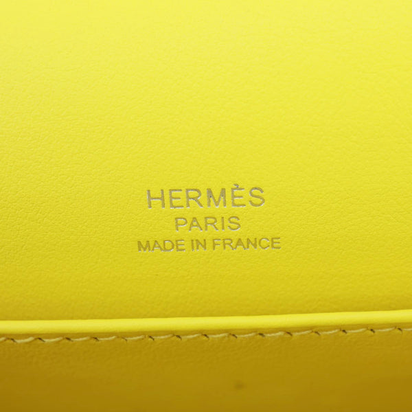 HERMES Mysore Geta Goatskin Leather Shoulder Bag Lime