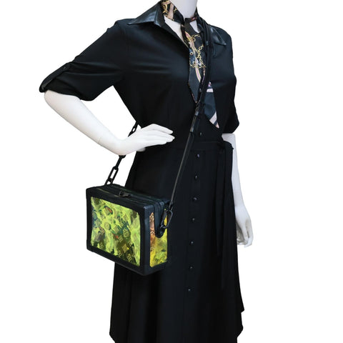 LOUIS VUITTON Soft Trunk PVC Solar Ray Monogram Iridescent Prism Crossbody Bag Black