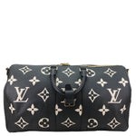 LOUIS VUITTON Keepall 45 Bandouliere Monogram Empreinte Leather Travel Bag Bicolor