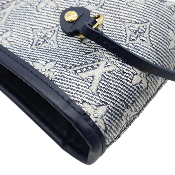 LOUIS VUITTON Neverfull MM Denim Monogram Jacquard  Tote Bag Grey