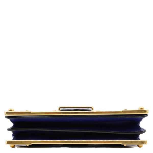 PRADA Cahier City Saffiano Leather Shoulder Bag Blue