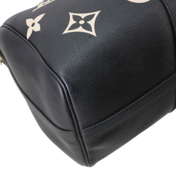 LOUIS VUITTON Keepall 45 Bandouliere Monogram Empreinte Leather Travel Bag Bicolor