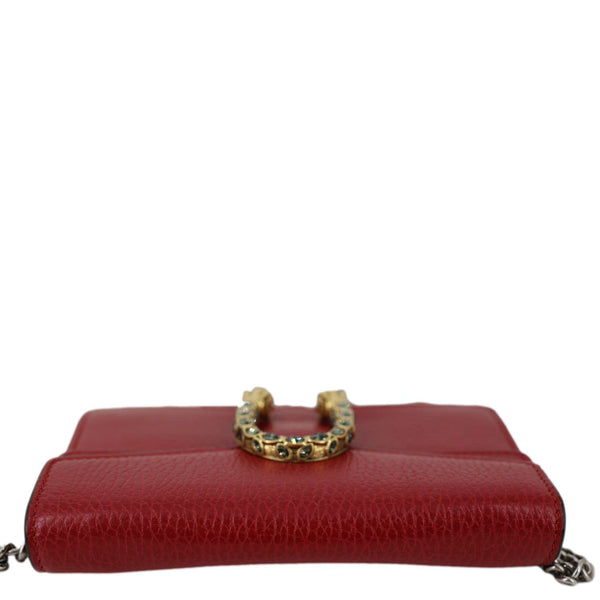 GUCCI Dionysus Super Mini Calfskin Leather Crossbody Bag Red 476432