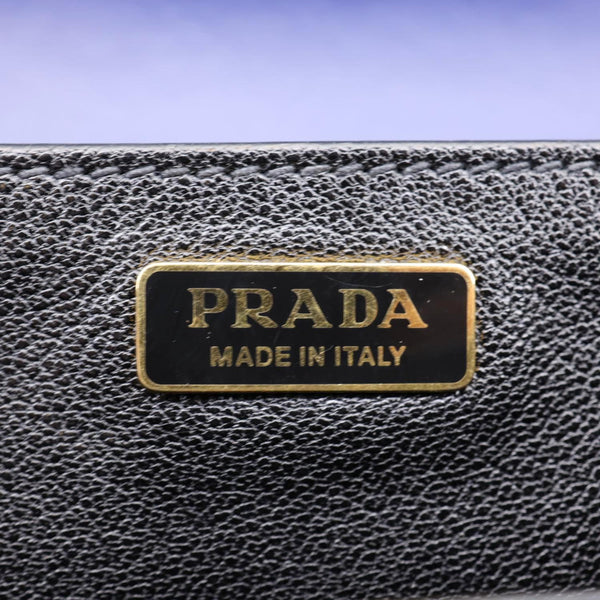 PRADA Cahier City Saffiano Leather Shoulder Bag Blue