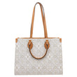 LOUIS VUITTON Since 1854 Onthego MM Jacquard Shoulder Bag Off White