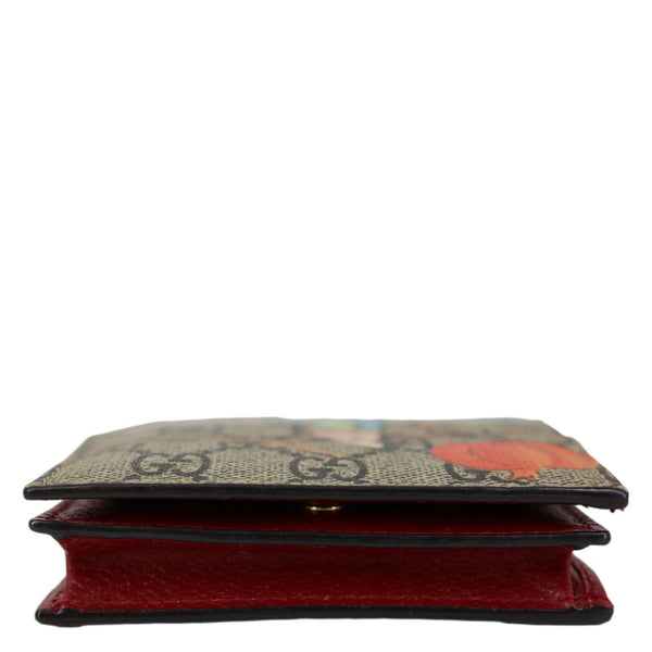 GUCCI Tian Print GG Supreme Canvas Wallet Beige 474570