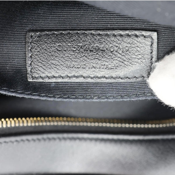 YVES SAINT LAURENT Lou Chevron Leather Camera Bag Black