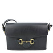GUCCI Horsebit 1955 Flap Leather Shoulder Bag Black 732314