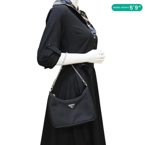 PRADA Re-Edition 2005 Re-Nylon Shoulder Bag Black