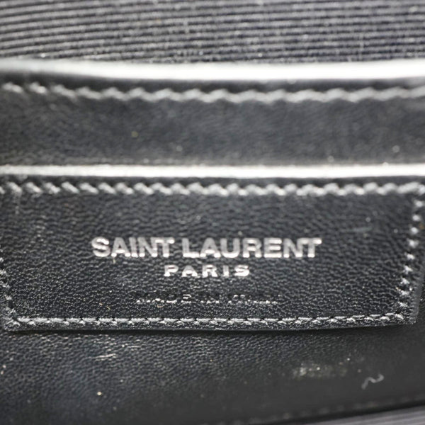 YVES SAINT LAURENT Kate Tassel Crocodile Embossed Leather Crossbody Bag Black