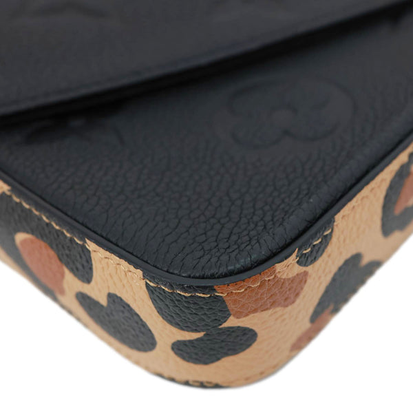 LOUIS VUITTON Felicie Monogram Empreinte Pochette Crossbody Bag Black