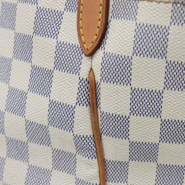 LOUIS VUITTON Totally MM Damier Azur Shoulder Bag White