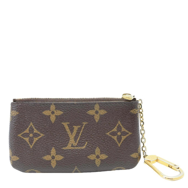 LOUIS VUITTON Key Cles Monogram Canvas Pouch Brown