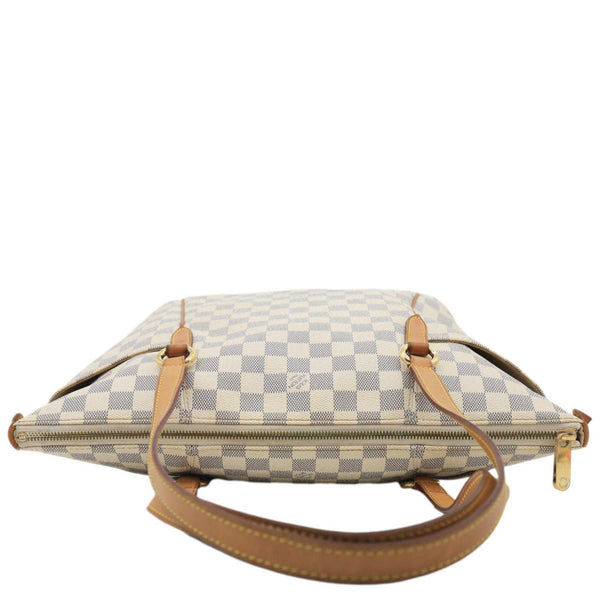 LOUIS VUITTON Totally MM Damier Azur Shoulder Bag White