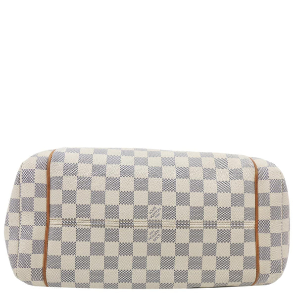 LOUIS VUITTON Totally MM Damier Azur Shoulder Bag White