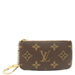 LOUIS VUITTON Key Cles Monogram Canvas Pouch Brown